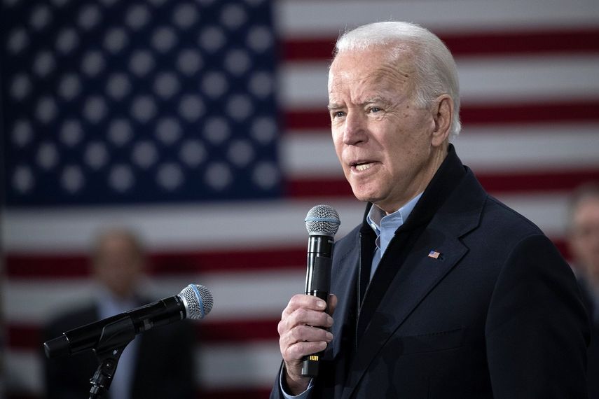 El ex vicepresidente Joe Biden en un evento de campaña en Nashua, Nueva Hampshire, el 4 de febrero del 2020.