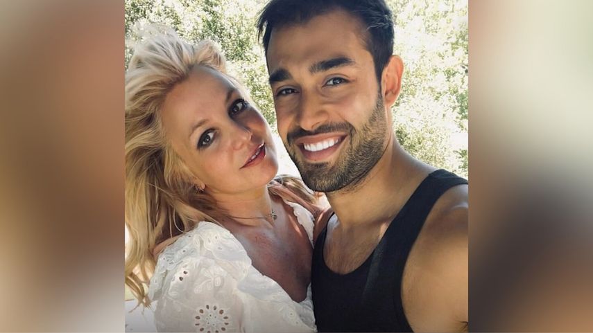 Britney Spears y su esposo, Sam Asghari.
