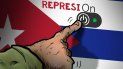 Caricatura del artista Fernando Pinilla sobre la represión en Cuba. Caricatura del artista Fernando Pinilla sobre la represión en Cuba.