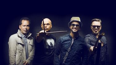 Los integrantes de Los Amigos Invisibles Julio Brice&ntilde;o, Mauricio Arcas, Jos&eacute; Rafael Torres y Juan Manuel Roura.&nbsp;