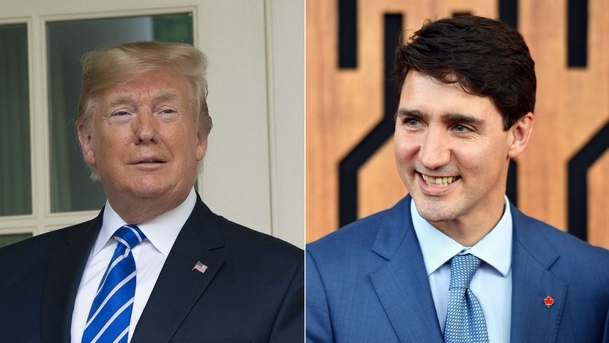 Donald Trump y Justin Trudeau.