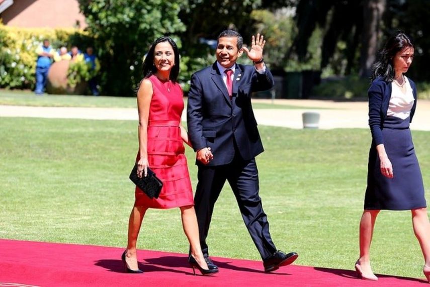 El presidente de Perú Ollanta Humala y su esposa Nadine Heredia. Foto archivo de marzo de 2014.