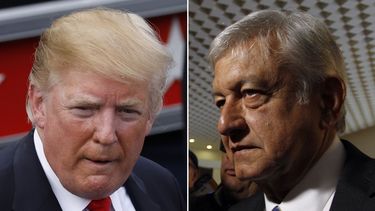 Donald Trump, presidente de los EEUU, y Andrés Manuel López Obrador, presidente electo de México.