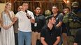 Daniel Noboa fue parco en su primer mensaje como presidente de Ecuador en compañía de su esposa Lavinia Valbonesi.&nbsp;