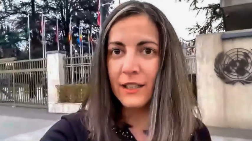 Rosa María Payá, previo a su participación en el Consejo de Derechos Humanos de la ONU en Ginebra.