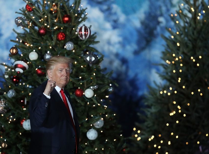 Esta es la primera Navidad que Donald Trump pasa en Florida como presidente en ejercicio.