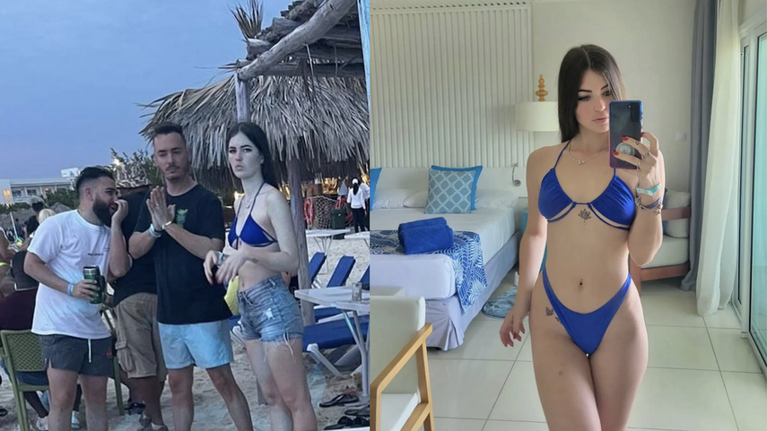 Sandro Castro y su novia en Cuba.&nbsp;