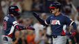Roman Anthony celebra con su compañero Bryce Turang tras dar HR contra República Dominicana en la semifinal del Clásico Mundial 2026