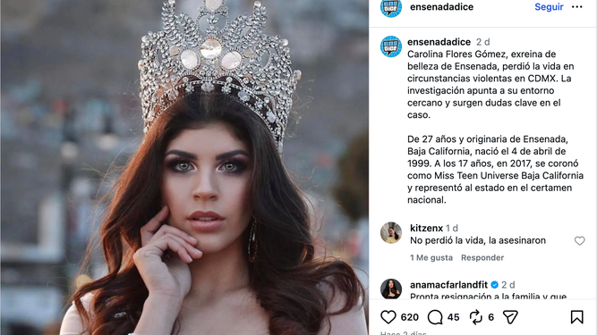 Carolina Flores, ex reina de belleza