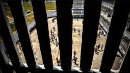 Vista, desde una celda, del patio de la prisión de máxima seguridad Combinado del Este, en La Habana.