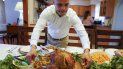 Cena, pavo para degustar. Cena, pavo para degustar.