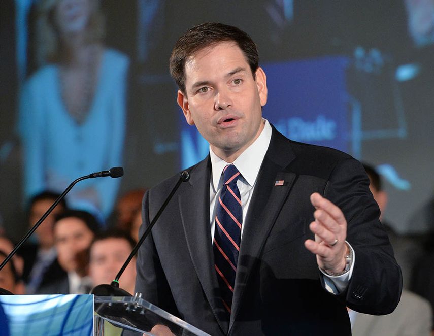  Marco Rubio durante su discurso en la graduación de 10.000 Small Businesses en Miami. (ÁLVARO MATA)