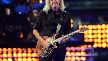 El guitarrista de la banda británica Queen, Brian May.