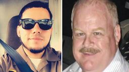 Frank Ordoñez, chófer del camión de UPS secuestrado por atracadores,&nbsp; y Richard Cutshaw, conductor de un auto privado