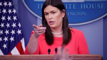 Sarah Sanders, secretaria de Prensa de la Casa Blanca.