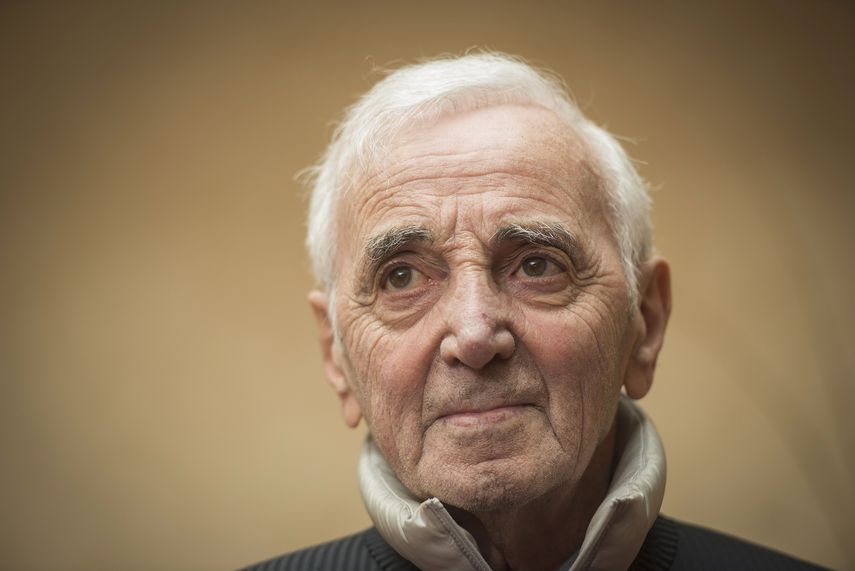 El cantante francés&nbsp;Charles Aznavour .
