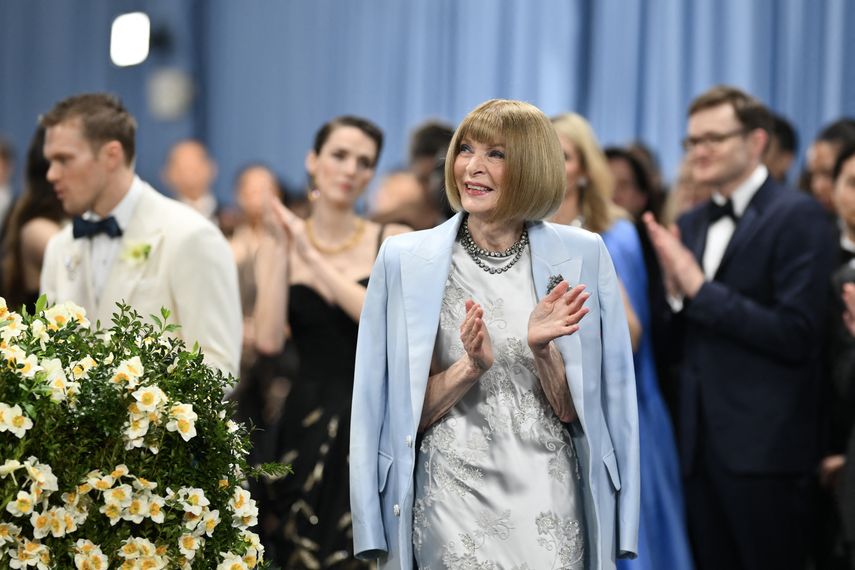 La editora jefe de Vogue, Anna Wintour, llega a la Gala del Met 2025 en el Museo Metropolitano de Arte el 5 de mayo de 2025 en Nueva York.