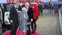 La reina Isabel II de Gran Bretaña llega para la celebración del Jubileo de Platino A Gallop Through History en el Royal Windsor Horse Show, en el Castillo de Windsor, el 15 de mayo de 2022.
