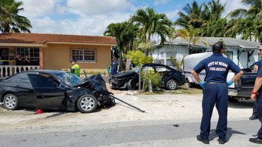 Estado en el que quedaron los vehículos comprometidos en el accidente de tránsito.
