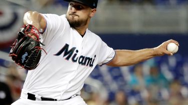 Caleb Smith, lanzador de los Marlins de Miami.