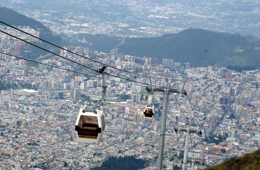 Vista aérea de la ciudad de Quito, Ecuador.&nbsp;