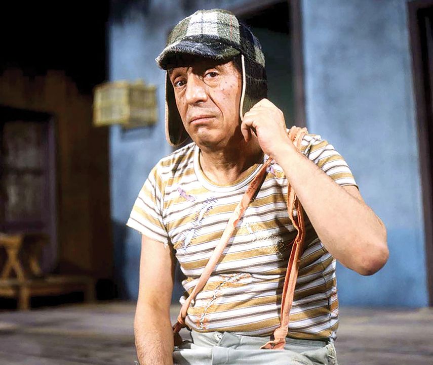 El actor caracterizado como su tierno personaje de El Chavo del 8. (CORTESÍA)