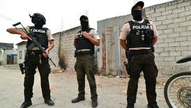 Policías de Ecuador.&nbsp;