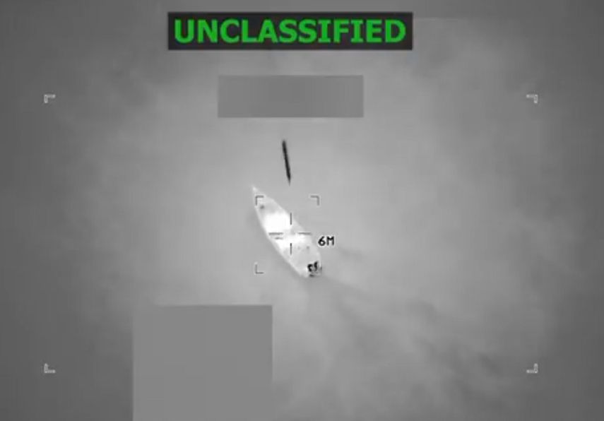 CAPTURA DE PANTALLA del video transmitido por el Pentágono, de EEUU.&nbsp;