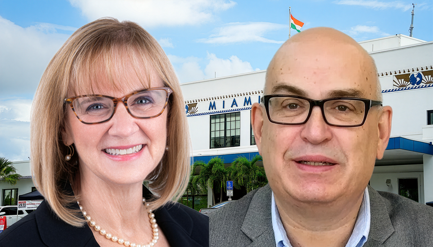 Los candidatos Eileen Higgins y Emilio González.&nbsp;