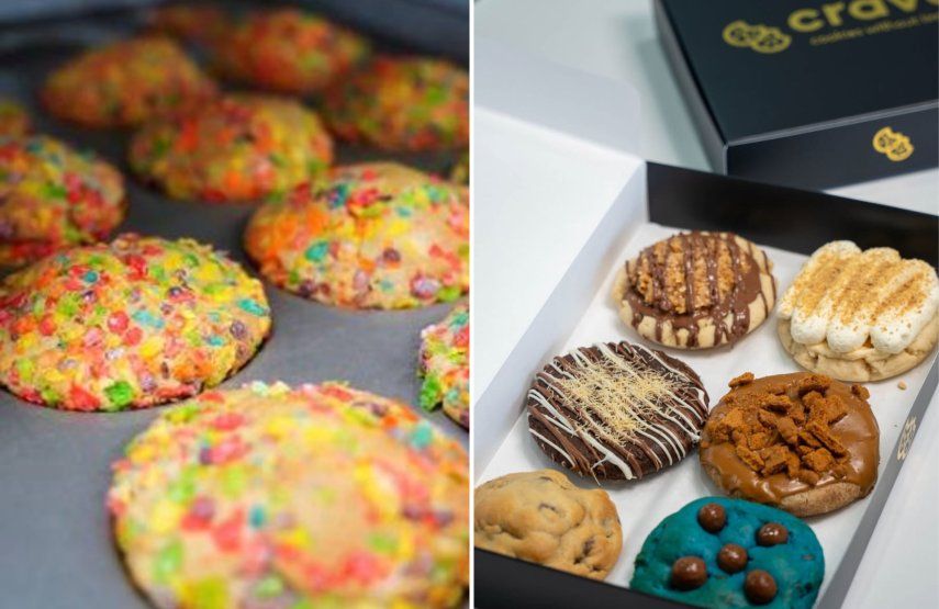 Algunas de las ofertas de Crave Cookies.&nbsp;