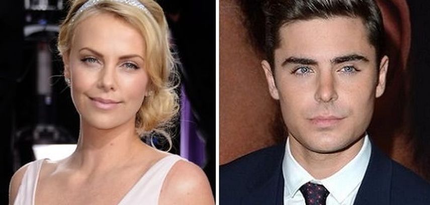 Los actores Charlize Theron y Zac Efron. (CORTESÍA)