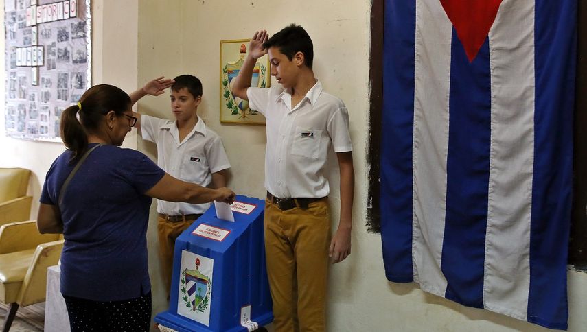 Colegio electoral de La Habana, Cuba. 