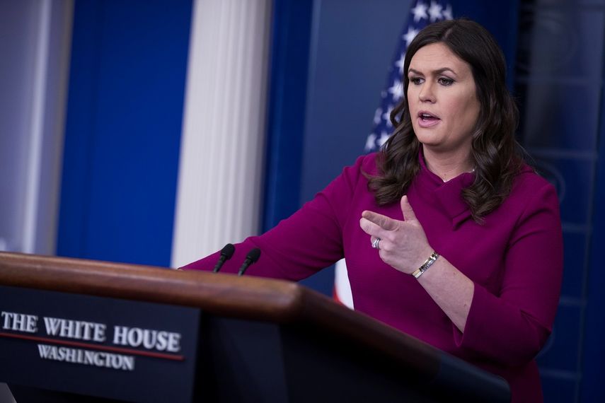 La portavoz de la Casa Blanca,&nbsp;Sarah&nbsp;Huckabee&nbsp;Sanders.