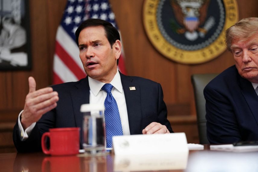 El secretario de Estado Marco Rubio en una reunión del gabinete en la Casa Blanca.