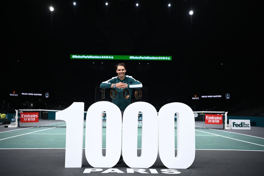 El español Rafael Nadal es el cuarto tenista en alcanzar las 1.000 victorias desde la era Abierta