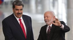 Los gobernantes de Venezuela y Brasil, Nicolás Maduro e Inácio Lula Sa Silva, viejos aliados de la izquierda.