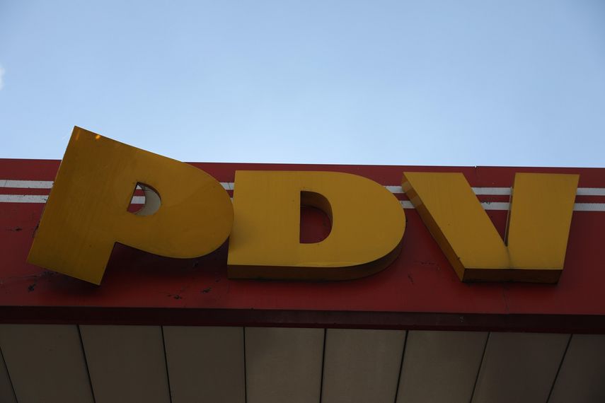 Vista de una estación de gasolina de Petróleos de Venezuela. El suministro de gasolina está amenazado para los próximas semanas.