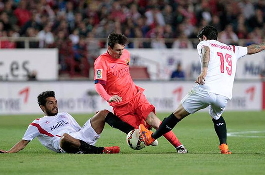 ionel Messi anotó el primer gol del partido (EFE)