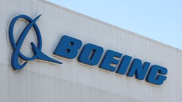 Logo del fabricante estadounidense de aviones Boeing.