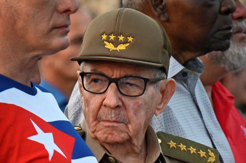 El dictador cubano Raúl Castro en un evento del 1 de mayo de 2026, en La Habana, Cuba.