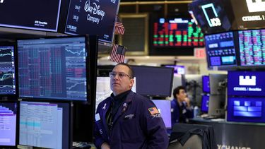 Imgen del piso de remate en la Bolsa de Nueva York.