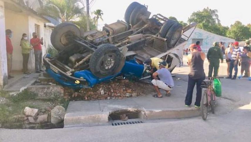 Lugar del accidente en Guisa.&nbsp;