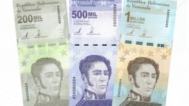 Los billetes de 200.000, 500.000 y 1 millón comenzarán a circular paulatinamente a partir del 8 de marzo de 2021, informó el ente emisor en un comunicado.&nbsp;
