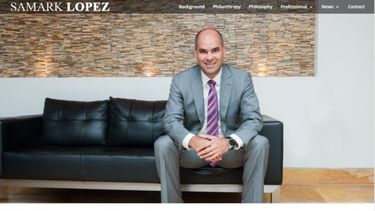 Imagen del empresario venezolano Samark José López Bello, al que Washington vincula con el crimen organizado y con el vicepresidente de Venezuela Tareck el Aissami. El prtal que hablaba de las bondades de Samark López como empresario fue eliminada.&nbsp;