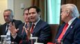 El secretario de Estado Marco Rubio durante la reunión del gabinete en la Casa Blanca.