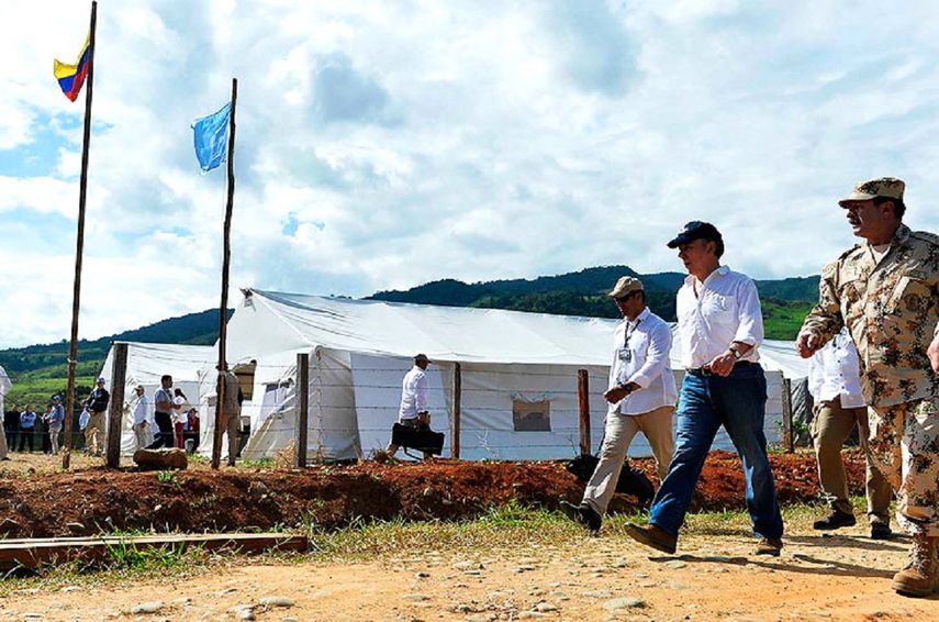 El presidente Santos también visitó la zona de Mesetas.&nbsp;