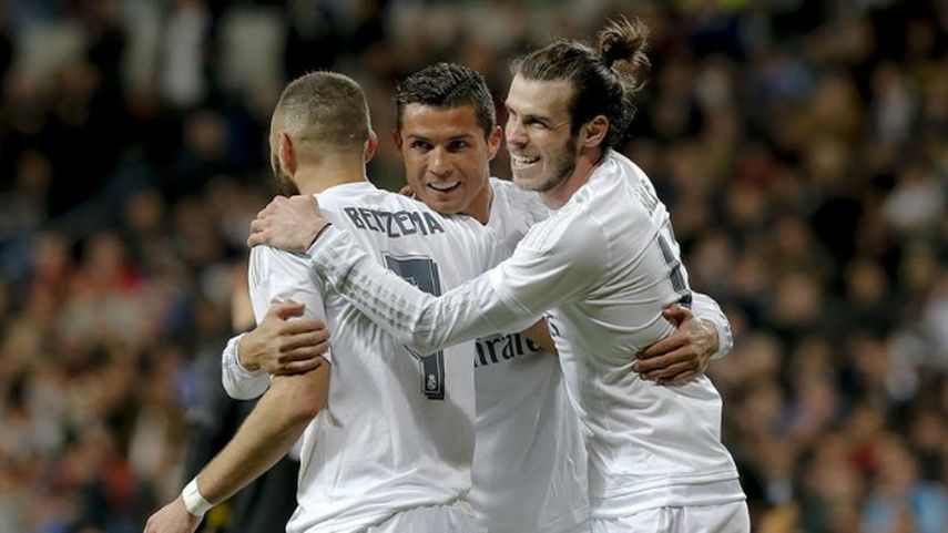 El Madrid confía en su tridente ofensivo para sacar adelante la eliminatoria. (EFE)