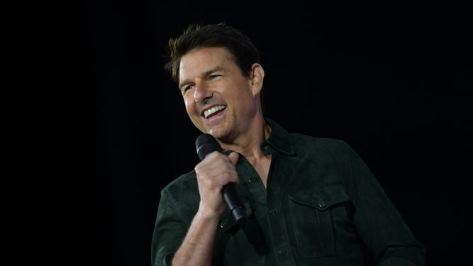 El actor estadounidense&nbsp;Tom Cruise durante una sorpresiva presentaci&oacute;n en el Convention Center en San Diego, California.