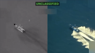 Una lancha narcoterrorista fue eliminada por EEUU el 19 de septiembre de 2025. Imágenes compartidas por la Casa Blanca.