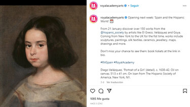 &nbsp;La Royal Academy of Arts de Londres expone más de 150 tesoros, incluidos lienzos icónicos de Velázquez, Goya o El Greco, elegidos entre las 750.000 piezas reunidas por el filántropo estadounidense Archer Huntington.